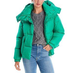 Aqua Cire Wonder Short Puffer Jacket, Size Small, in Apple Green, NWT